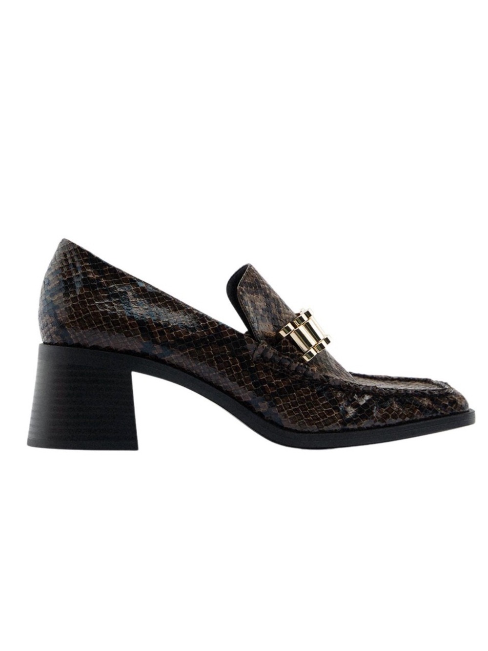 ZARA HEELED LOAFERS WITH BUCKLE size 6
